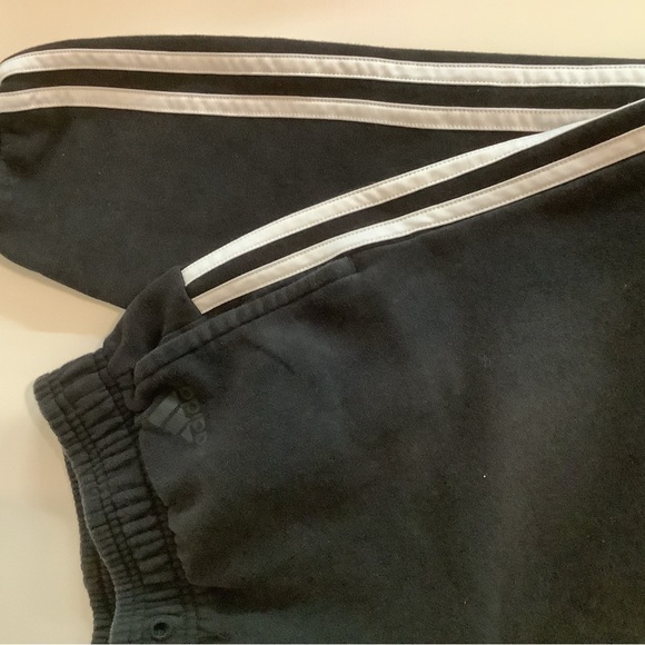 Adidas Size XS Black and White Track Pants with Signature Stripes. Preloved - Picture 4 of 6